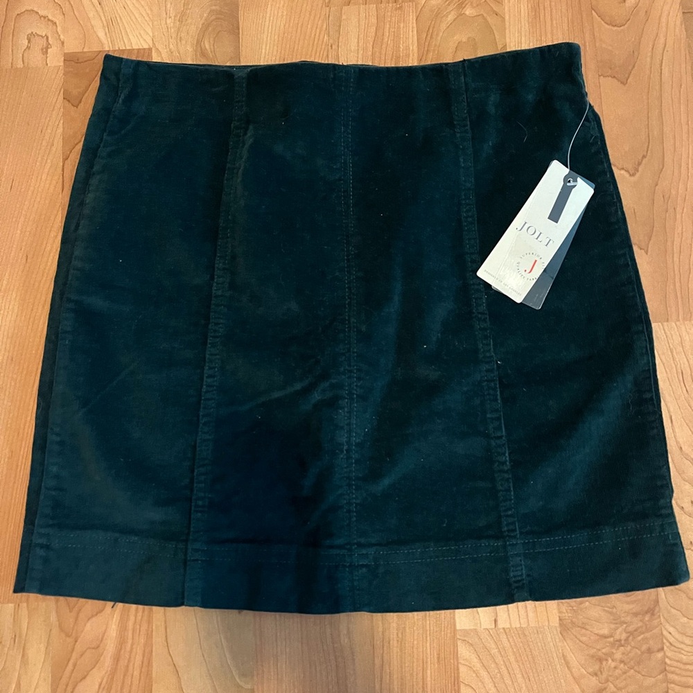 NWT Jolt Skirt Green Corduroy Size 5/27W